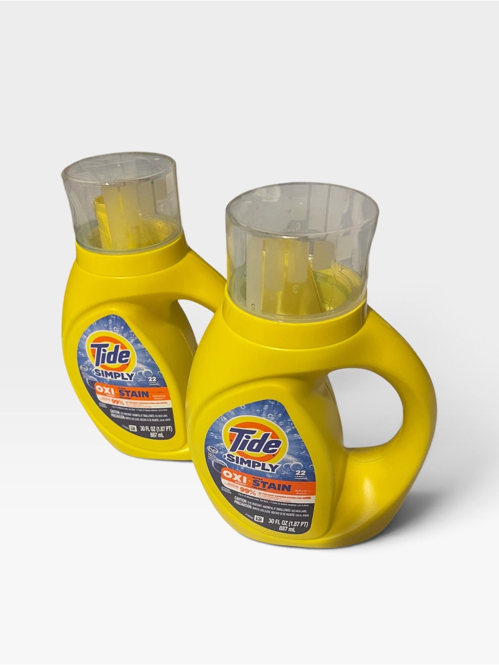 Tide Oxi Stain Kids Bath & Hair Safe Detergent - Yellow bundle of 2